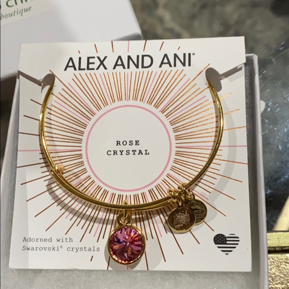 Alex and ani rose crystal